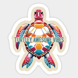 Turtley Awesome Vibes Minimal Sticker